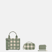 SAVE $76—Micro Tote + Handy Handle Case + Mini Wallet Bundle - Sage Gingham