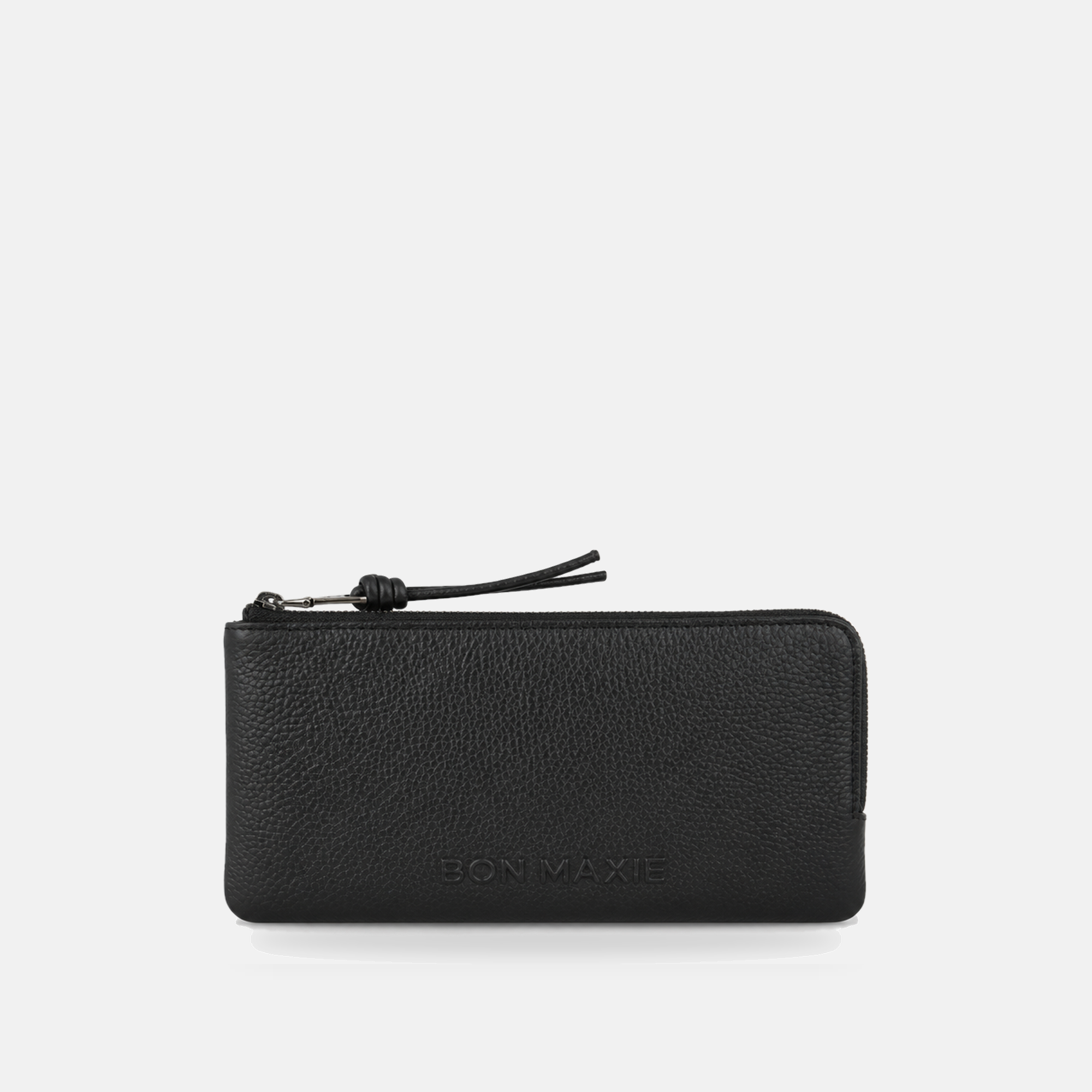 Slimline Wallet - Pebbled Leather - Black