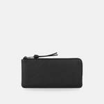 Slimline Wallet - Pebbled Leather - Black