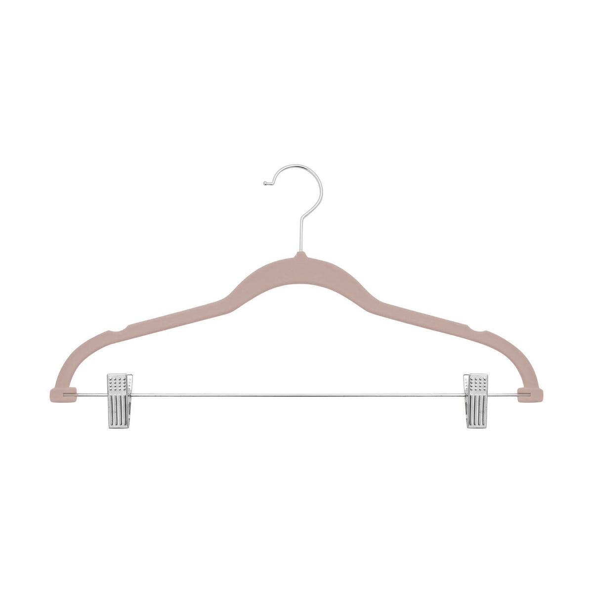 Bon Maxie Coat Hangers No-Slip Flocked Pant/Skirt Hangers - Box 10 (Gold/Silver)