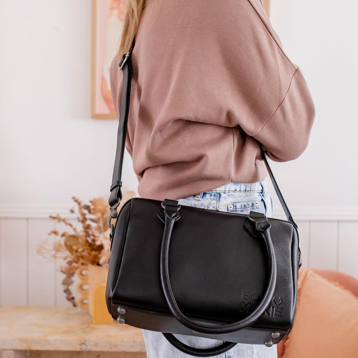 Bon Maxie Mini Accomplice Shoulder Bag - Black
