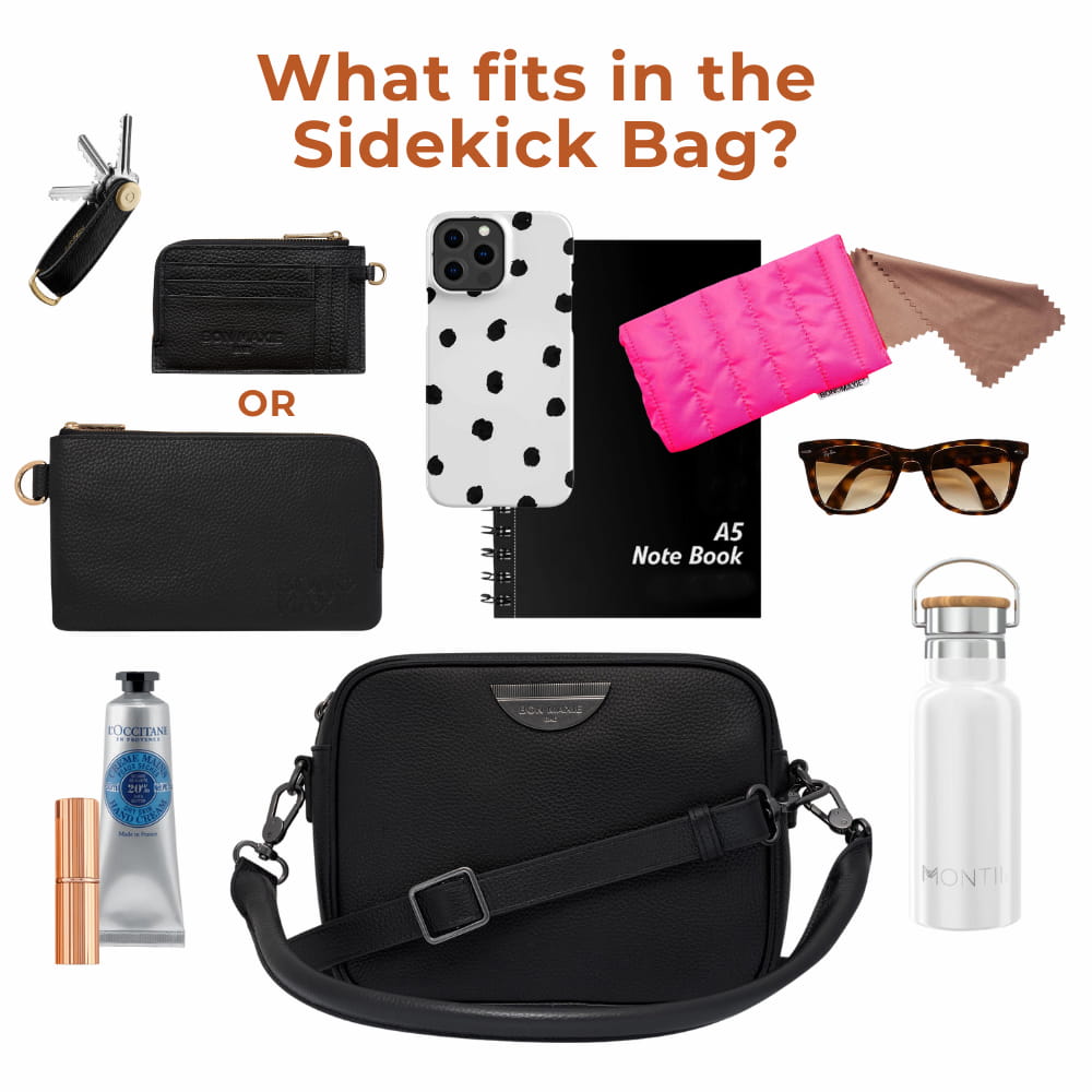 Bon Maxie Bags Sidekick Crossbody Bag - Black