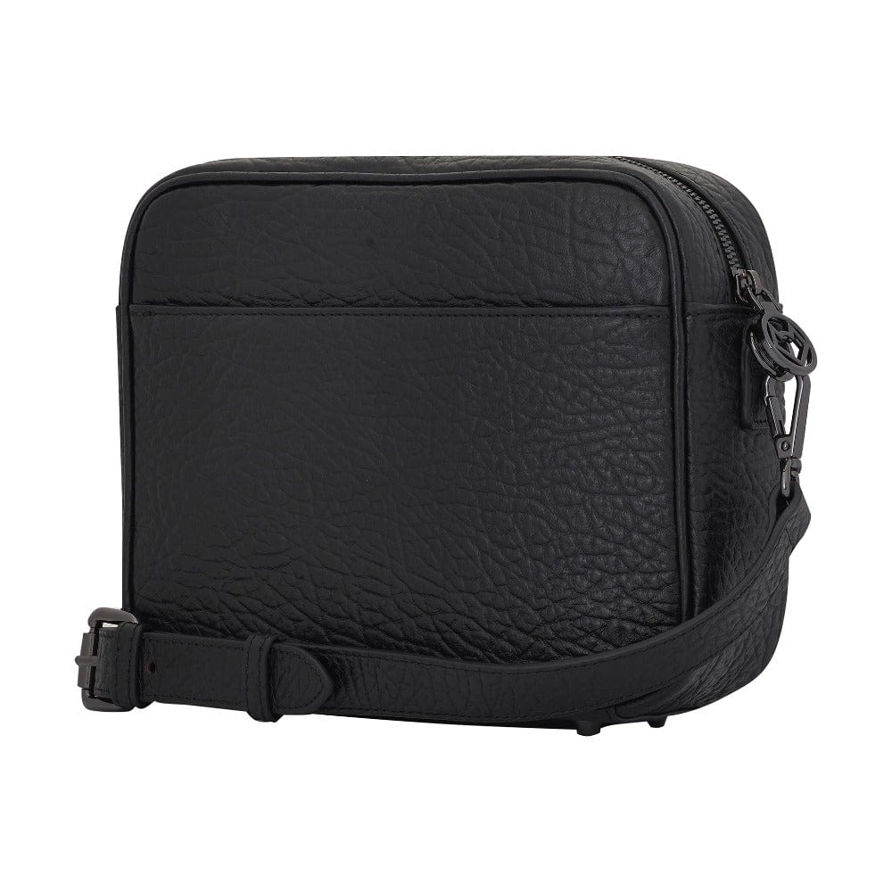 Bon Maxie Bags Sidekick Leather Crossbody Bag - Black (Large Pebble)