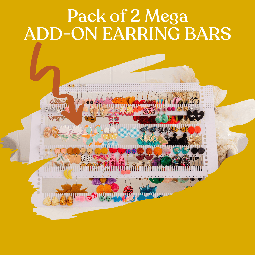 Bon Maxie Earring Holders Add-On MEGA Easy-Drop™ Earring Holder Bars - 2 Pack