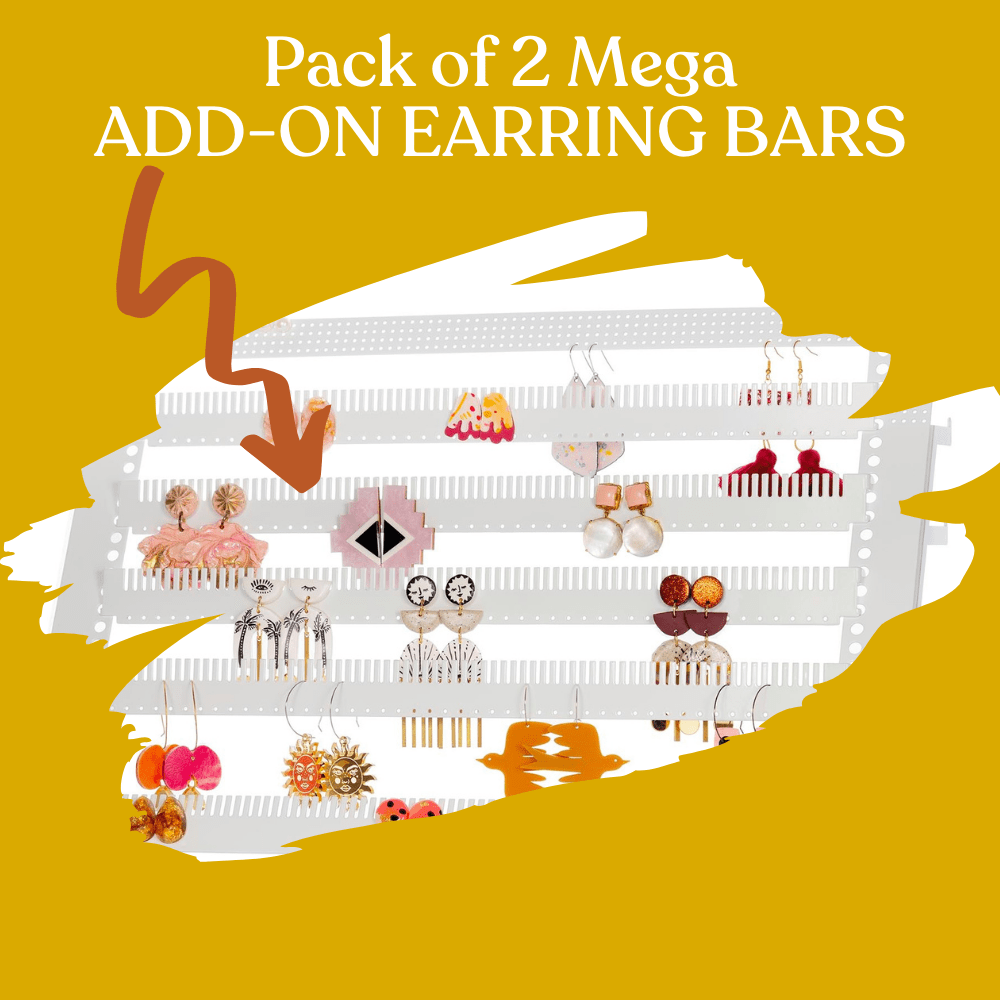 Bon Maxie Earring Holders Add-On MEGA Easy-Drop™ Earring Holder Bars - 2 Pack