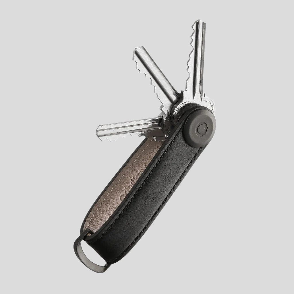 Orbitkey Keyrings Orbitkey Leather Key Organiser - Black