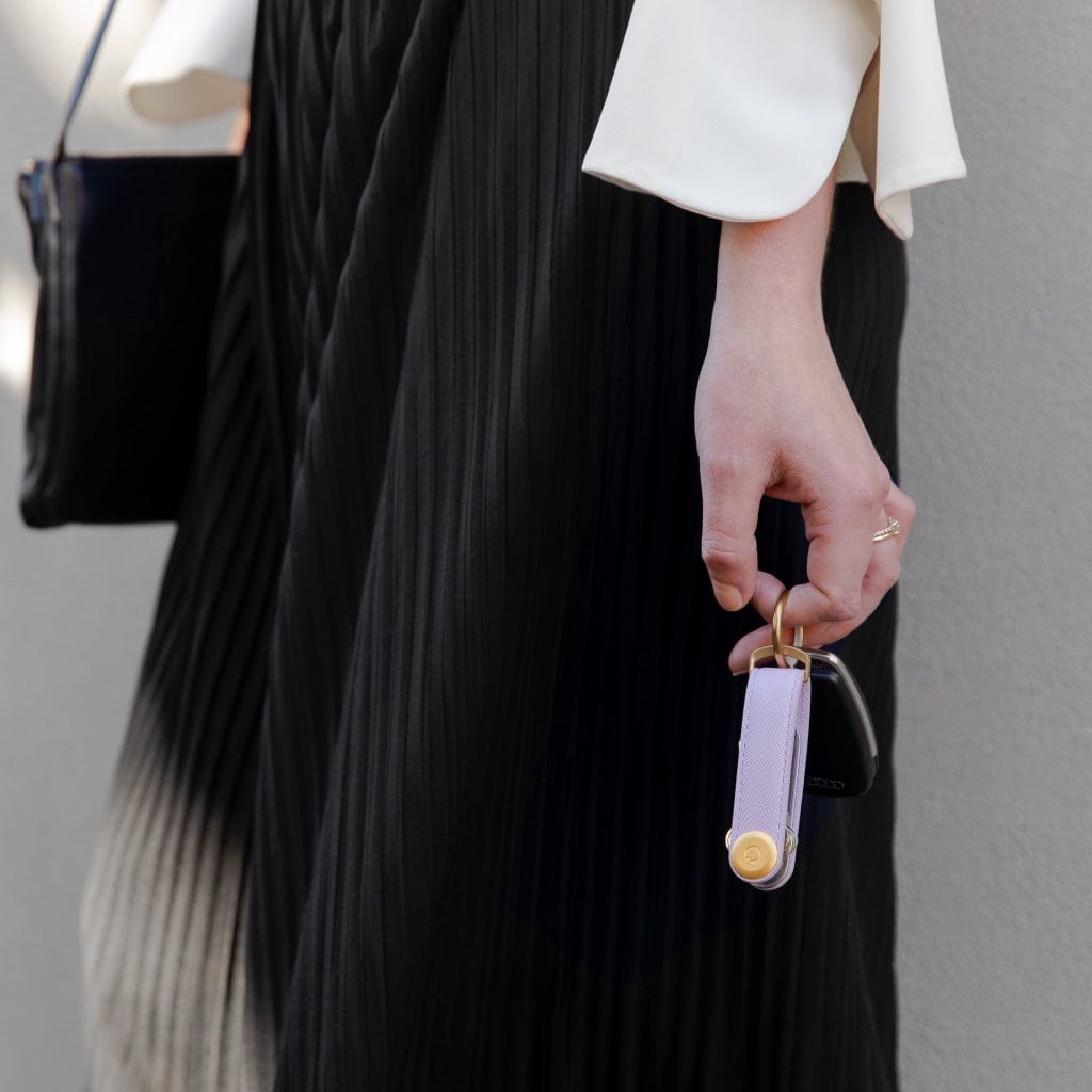 Orbitkey Keyrings Orbitkey Leather Key Organiser - Lilac Saffiano